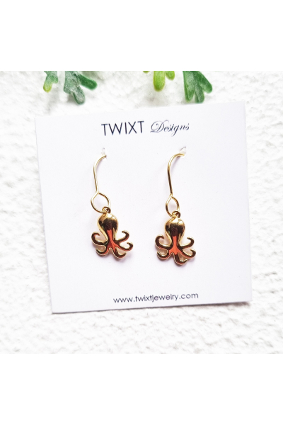 Dainty Octopus Earrings - PD433